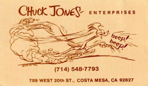 chuck jones business card