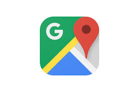 Het oude logo (icoon) van Google Maps